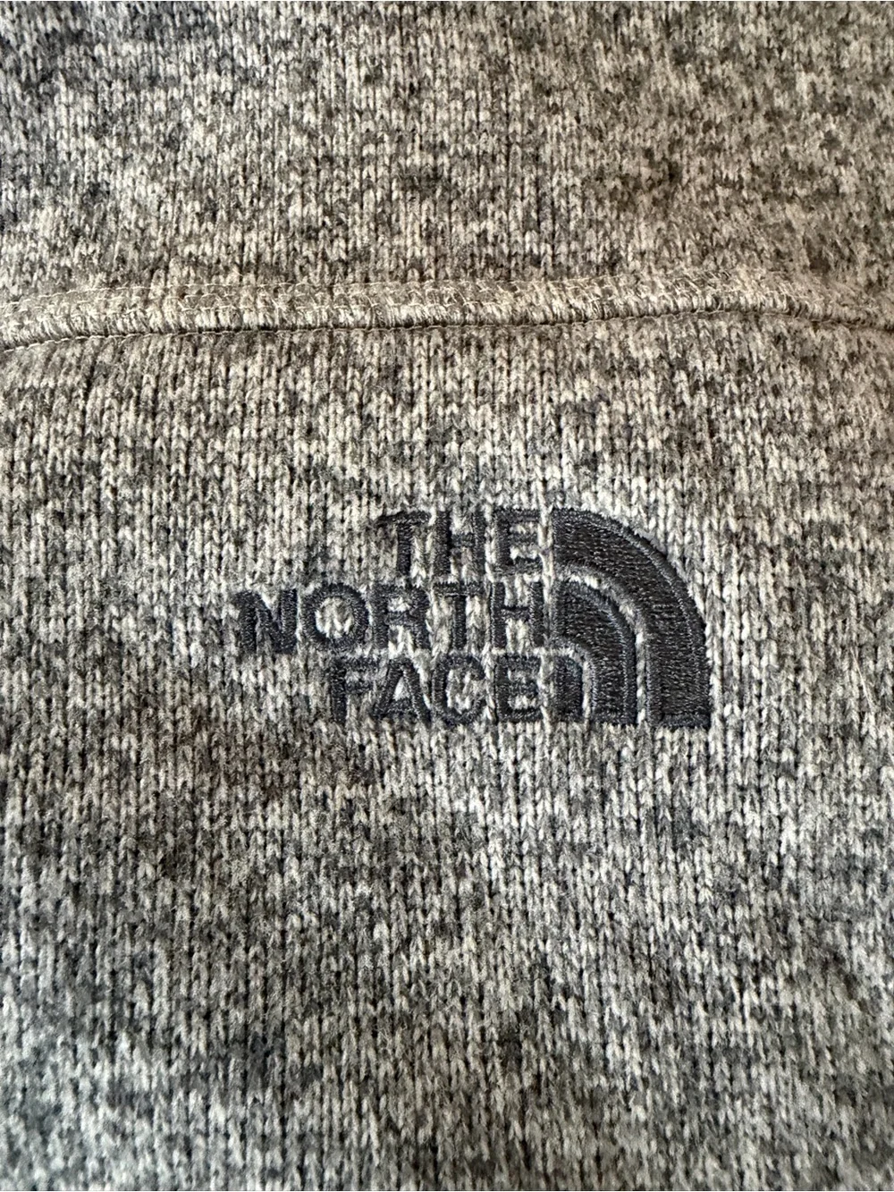 North Face quarter zip oatmeal heather hiking outdoor gorpcore comfort- XXl